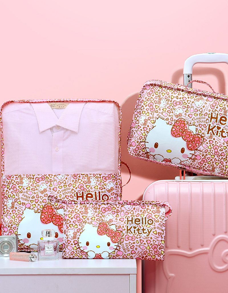 Органайзер для хранения дорожной одежды Hello Kitty, набор из 6 предметов