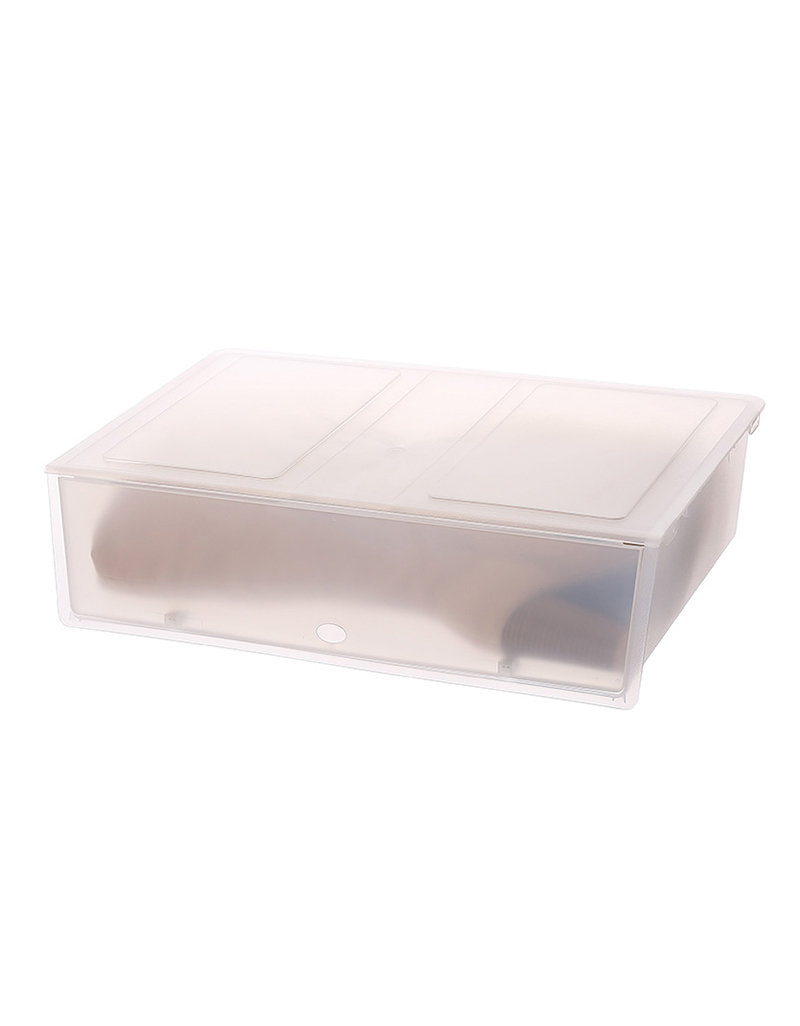 Домашний пылезащитный контейнер для обуви, коробка для хранения ботинок, прозрачная белая штабелируемая пластиковая коробка для хранения обуви, бытовая