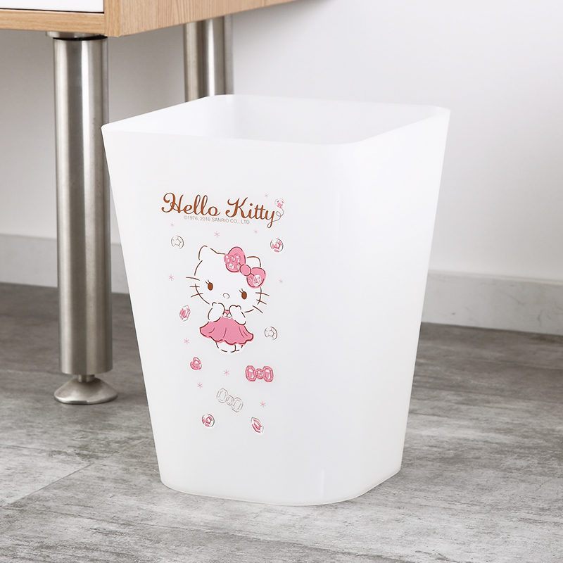 Hello Kitty PP мусорный бак кухня ванная комната открытый офис дома 12L большой мусорный бак пластиковый мусорный бак