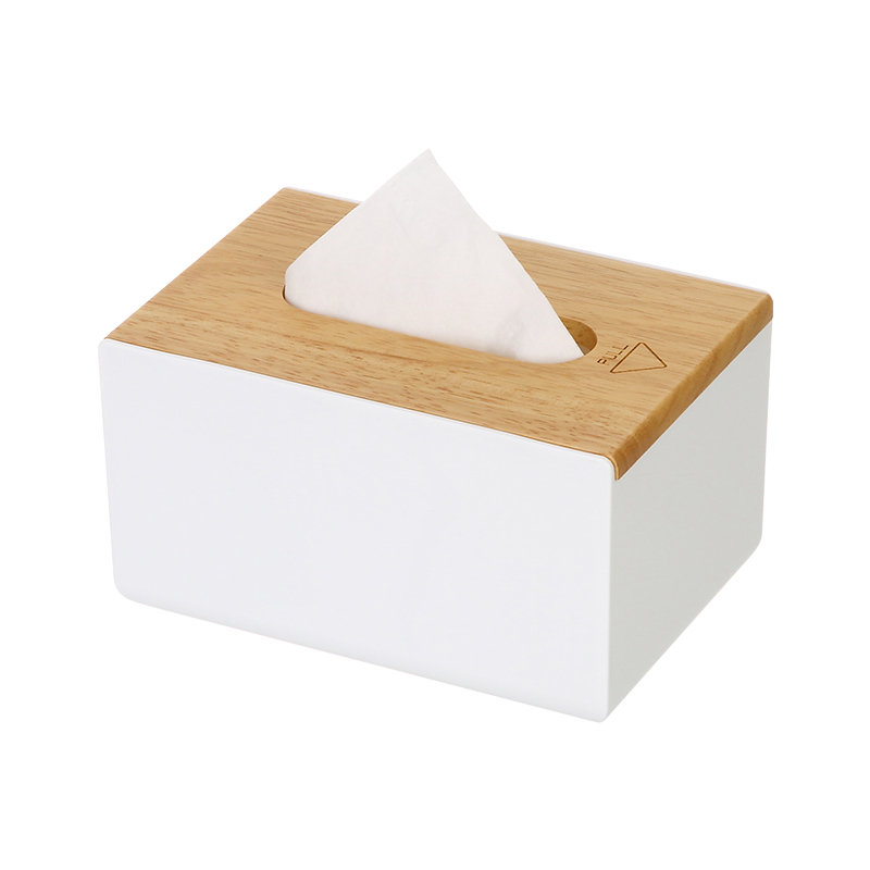 Creative House Desktop PP Бамбуковая крышка Держатель для папиросной бумаги Косой дизайн Съемная пластиковая деревянная коробка для салфеток