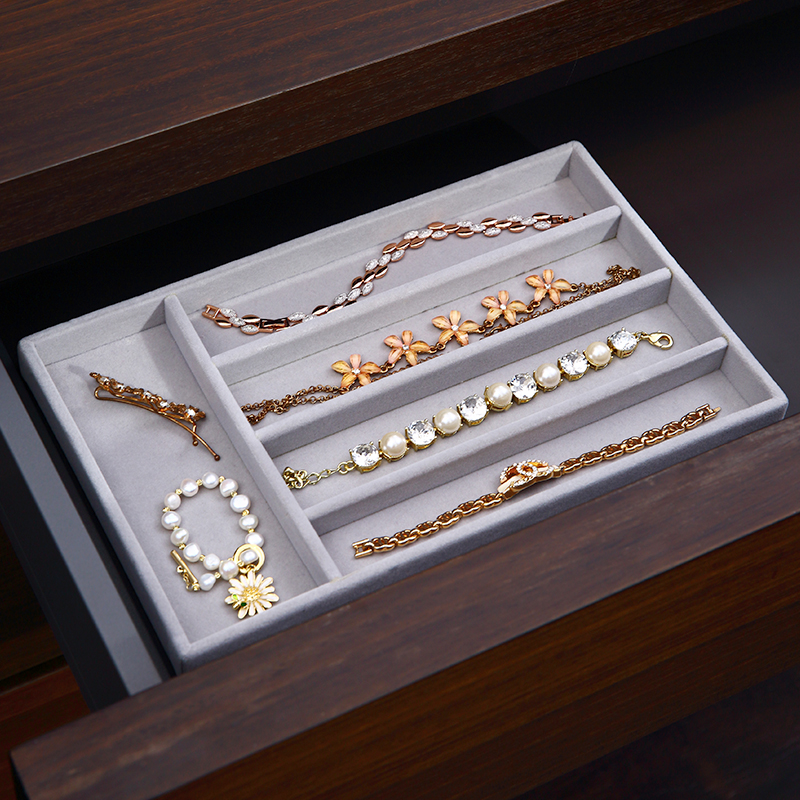 Картонный лоток с 5 отделениями для ожерелий, подходит для больших коротких ящиков и держателей для украшений.