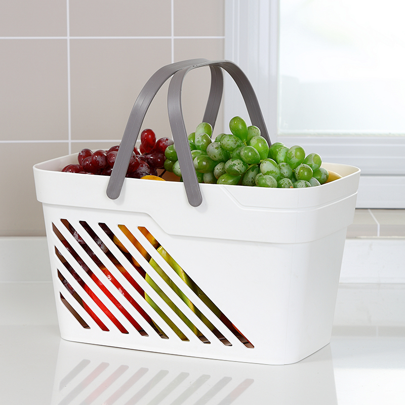 Прочный кухонный органайзер для шкафа из полипропилена, пластиковая портативная корзина для хранения овощей
