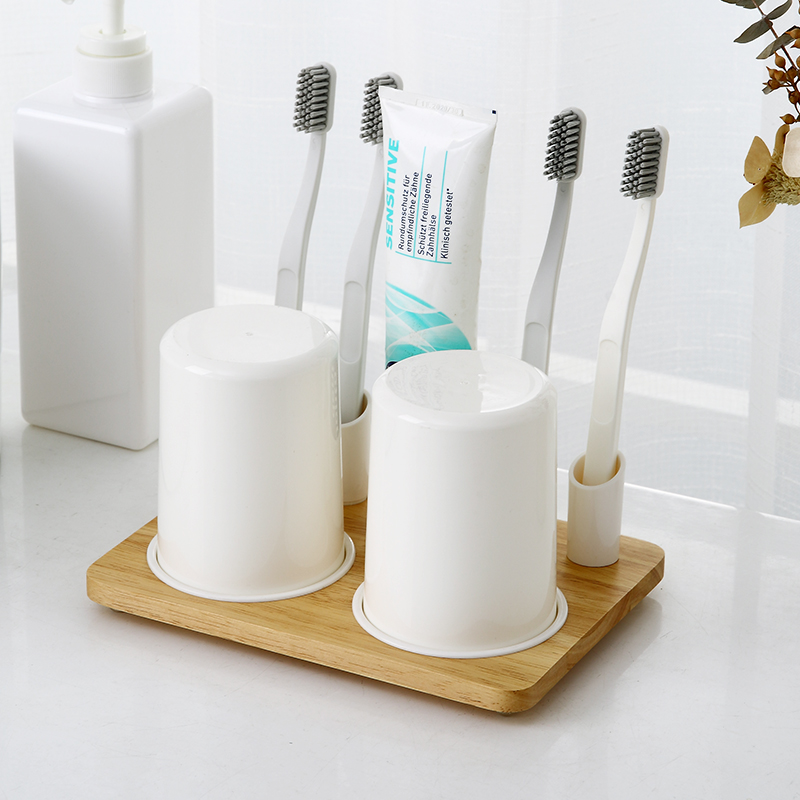Современный простой дизайн, органайзер для домашней ванной комнаты, зубная щетка, чехол для зубной пасты, пластиковые аксессуары для столешницы для ванной, набор органайзеров