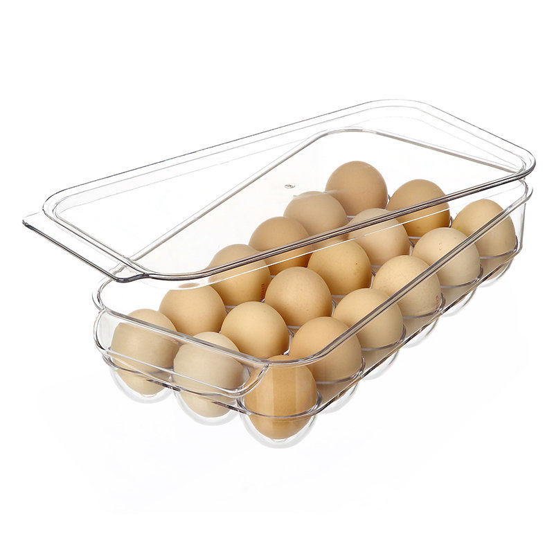Штабелируемый ящик для хранения яиц Холодильник для хранения свежих яиц 18 решеток Пластиковый холодильник Органайзер для хранения яиц