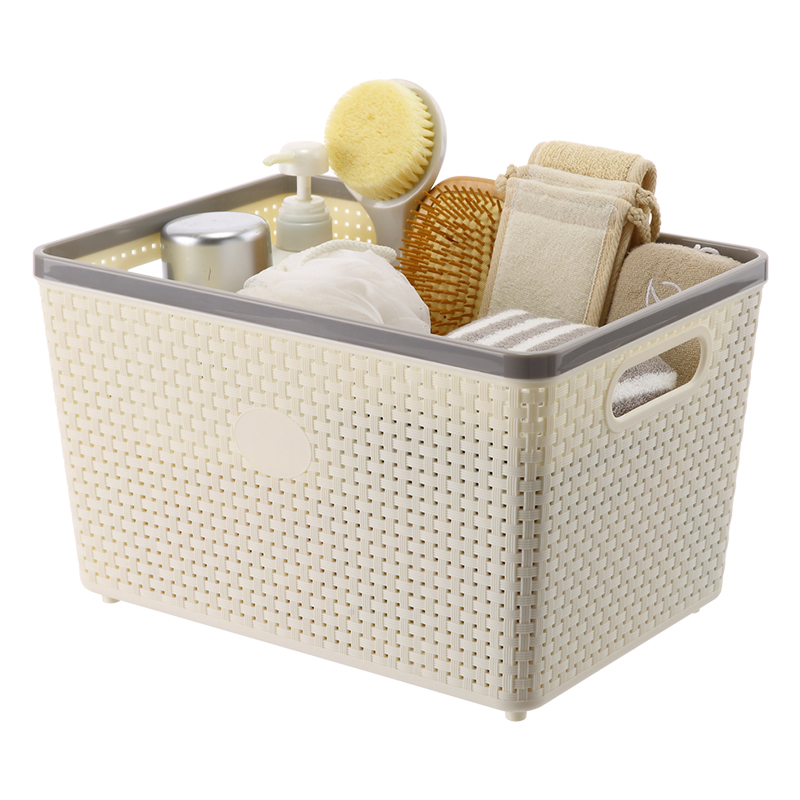 Портативная большая вместительная коробка для хранения в ванной, детский органайзер, пластиковая корзина для хранения игрушек на колесиках