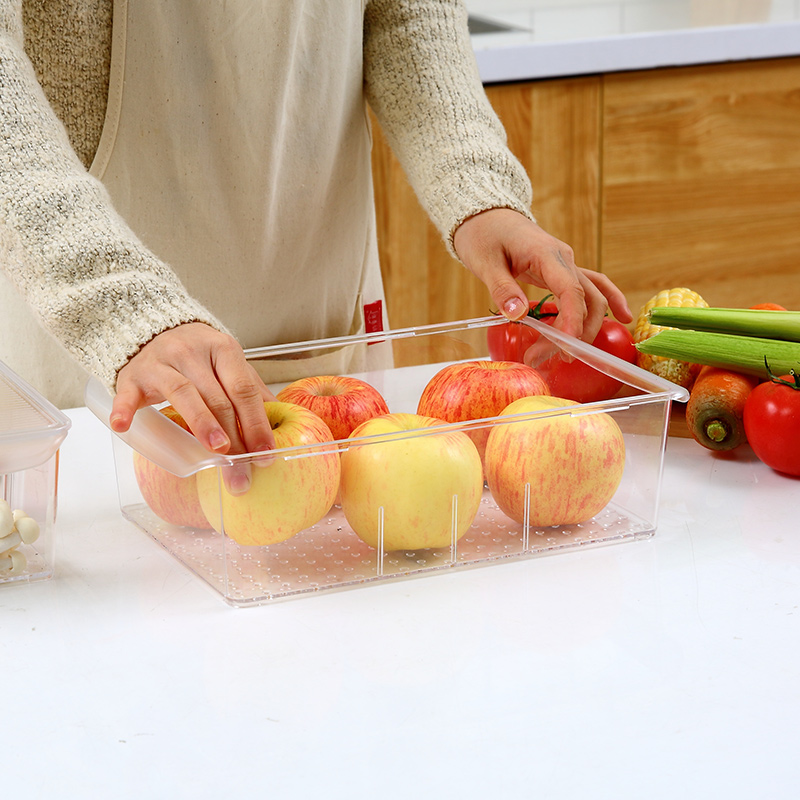 прозрачный органайзер для хранения фруктов и овощей на кухне