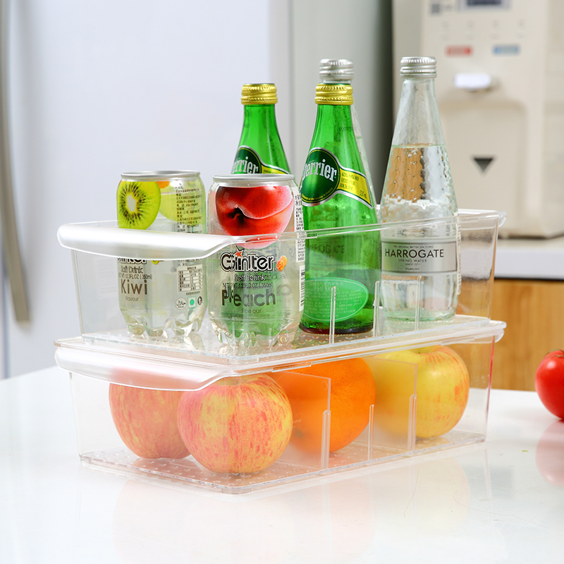 Ясные пластиковые контейнеры для хранения кладовой еды холодильника с ручками