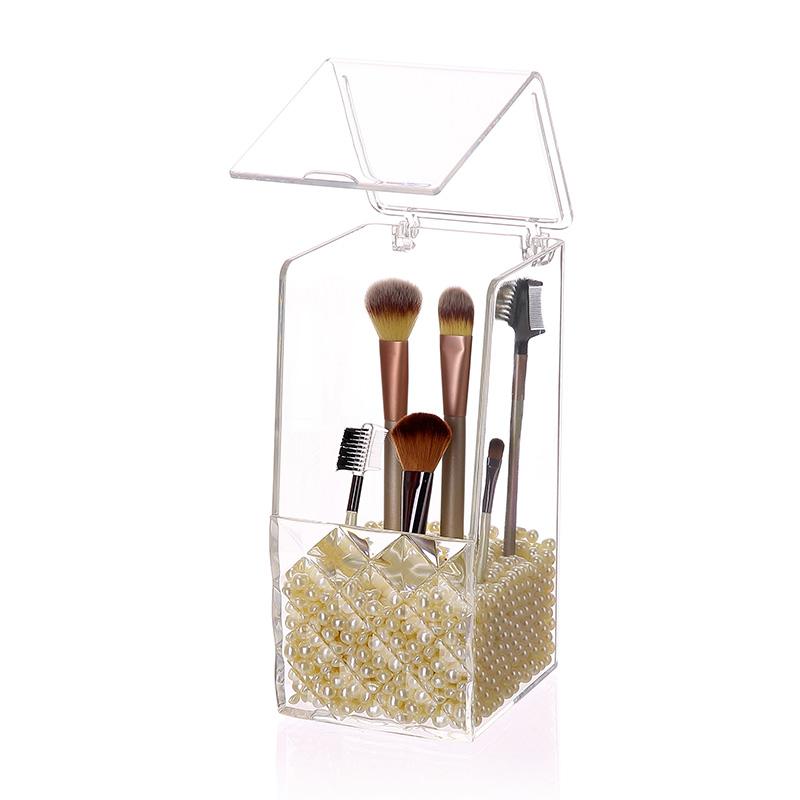 Комод пылезащитный пластиковый инструмент для макияжа щетка для губной помады ящик для хранения акриловый профессиональный органайзер для макияжа жемчуг