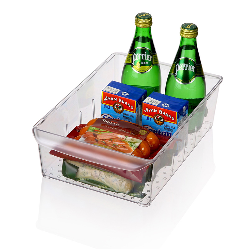 Прозрачный PS ящик для хранения фруктовых напитков, столешница, кухня, ванная комната, пластиковый органайзер для хранения, коробка без крышки