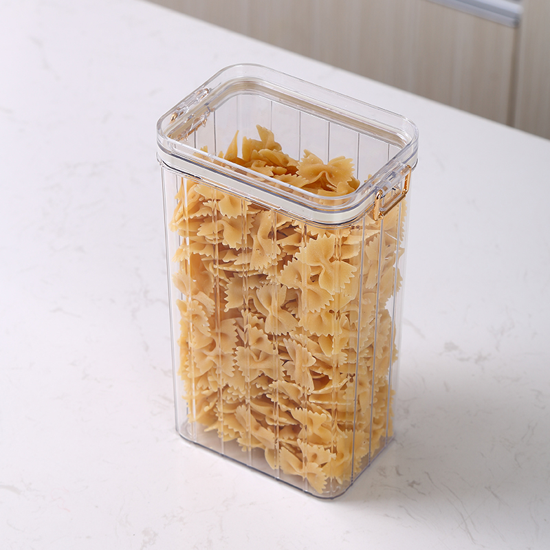 Кухонный органайзер нового дизайна для контейнеров для хранения пищевых продуктов с ручками, прозрачные штабелируемые пластиковые контейнеры для хранения пищевых продуктов