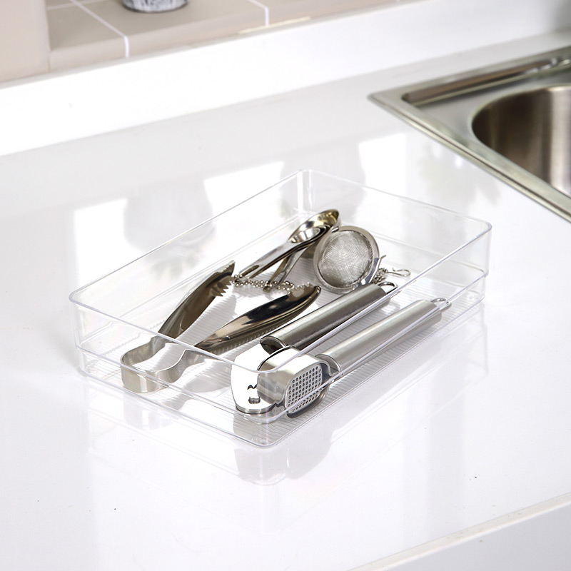 Нестандартный размер скрытый держатель кухонной утвари лоток для хранения столовых приборов пластиковый прозрачный ящик органайзер
