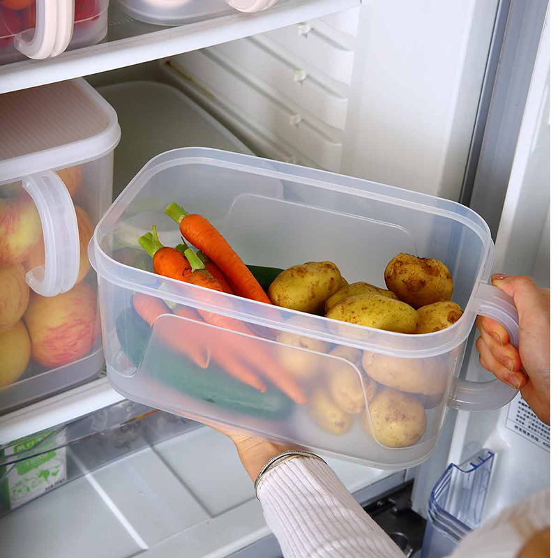 Домашняя кладовая, ящик для хранения, холодильник, 4 л, контейнер для хранения фруктов, зерна, риса, пластиковый кухонный герметичный контейнер для хранения пищевых продуктов