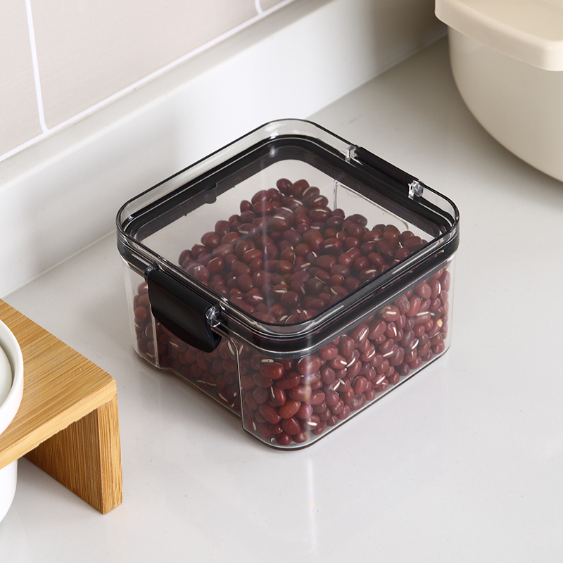 Кухонный вакуумный прозрачный маленький контейнер для хранения корма для домашних животных, пластиковый поп-контейнер, герметичный ящик для хранения еды
