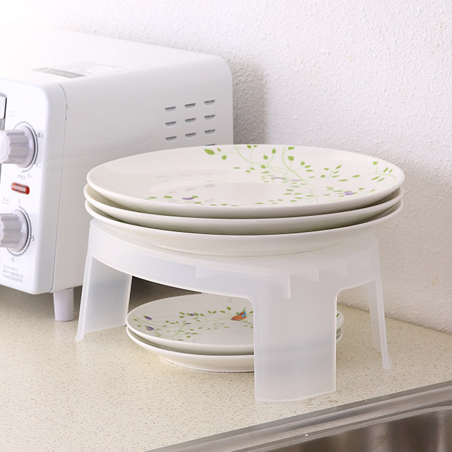 Органайзер для кладовой шкафа из полипропилена, штабелируемый прочный держатель для посуды, пластиковая кухонная сушилка для хранения посуды
